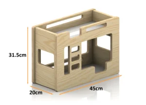 Dimensions du lit superposé en bois pour poupées MINI MIMI