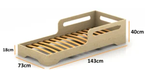 Dimensions du lit en bois pour enfants TILA 3